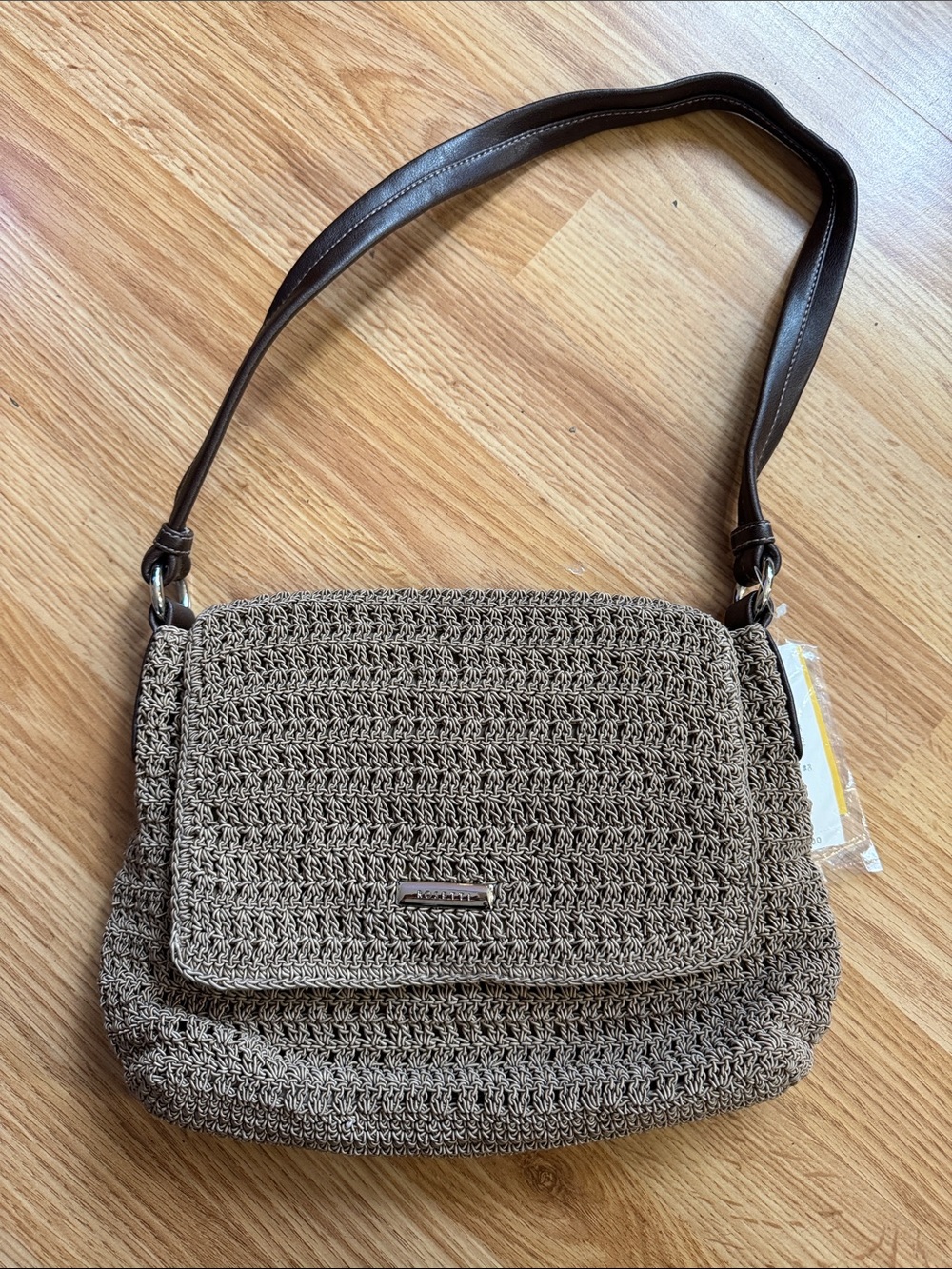 Rosetti Brown Crochet Shoulder Bag with Matching Wallet 🔅 - Picture 4 of 9